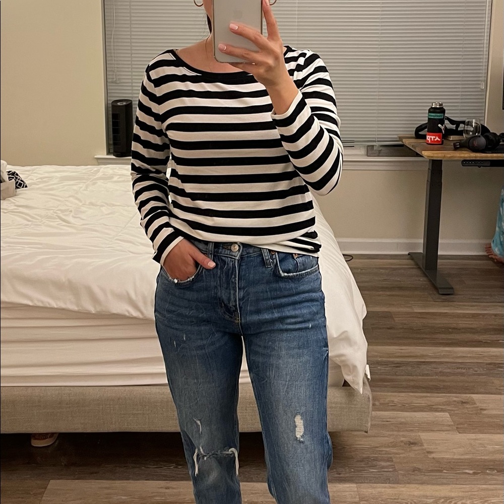HATCH x Jcrew Striped Long Sleeve shirt